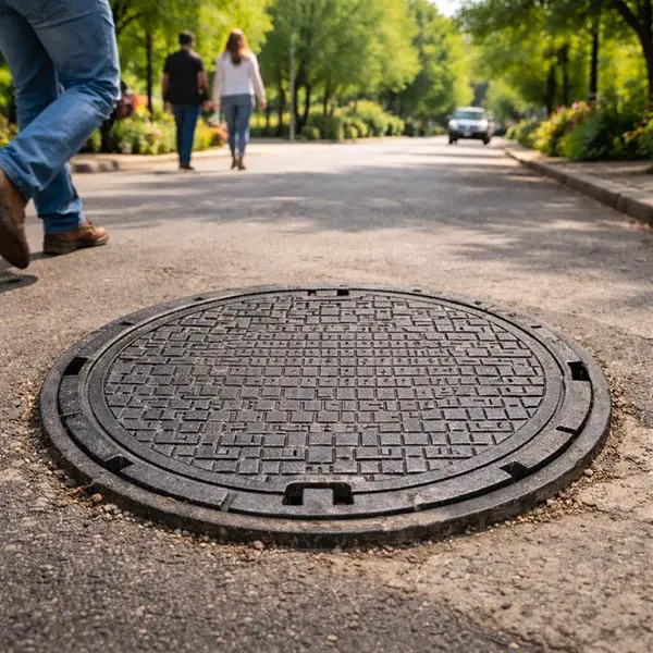 دریچه منهول چدن خاکستری