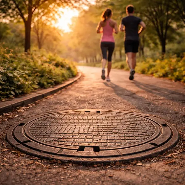 دریچه منهول چدن خاکستری